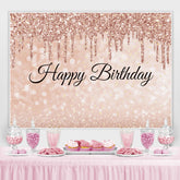 Rosa Bokeh blinken Chip Geburtstag Foto Hintergrund für Mädchen